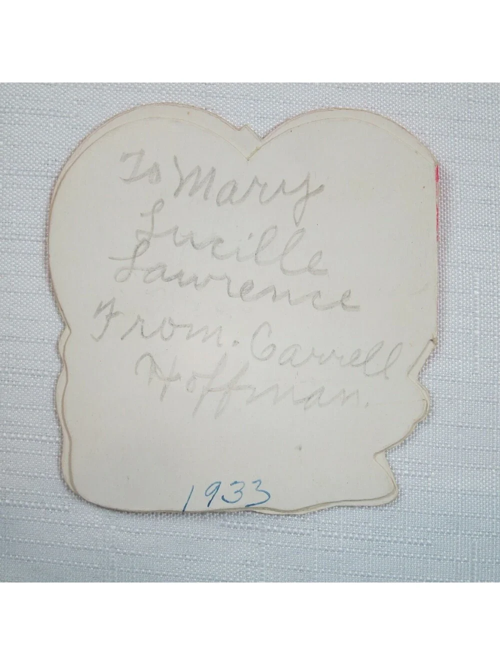 Vintage Valentine 1933 Diecut Fold Card Little Boy Mine Digger DARLING B MINE